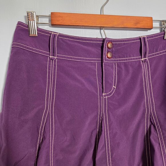Athleta Whatever Size 4P Deep Purple Pleated Summer Casual Skort - Picture 2 of 11